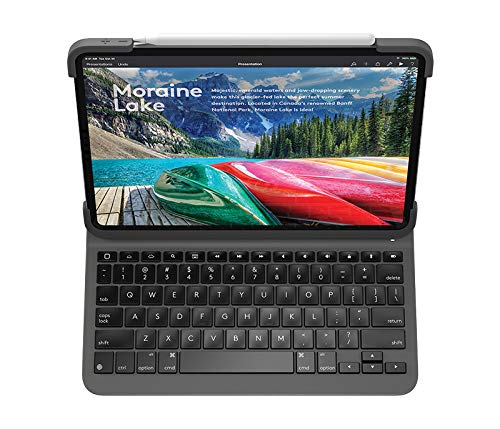 Logitech Slim Folio Pro Funda para iPad con Teclado Inalámbrico Bluetooth, iPad Pro 11 Pulgadas 1.ª Gen Modelos: A2228, A2068, A2230, A2231, Teclas Retroiluminadas, Disposición QWERTY Español, Negro