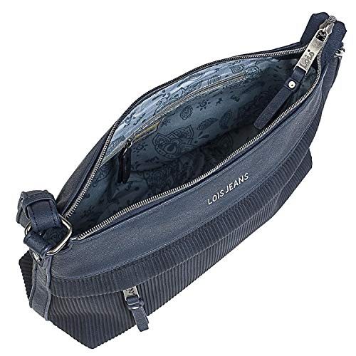 Lois - Bolso de Mujer Pequeño con Bandolera. Cuero PU. Últimas Tendencias de la MarcaDiseño y Calidad. Cómodo Práctico y Resistente para Uso Diario Paseo o Vestir. 303730, Color Marino