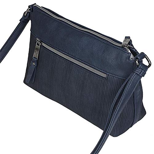 Lois - Bolso de Mujer Pequeño con Bandolera. Cuero PU. Últimas Tendencias de la MarcaDiseño y Calidad. Cómodo Práctico y Resistente para Uso Diario Paseo o Vestir. 303730, Color Marino