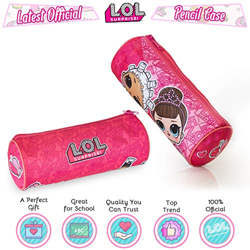 L.O.L. Surprise ! Estuches Escolares Para Niñas Con las Muñecas Lol Fancy y Fresh, Material Escolar Para Niños, Estuche En Color Rosa Para Colegio, Regalos Lol Surprise Para Niñas