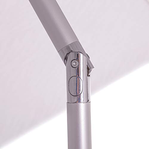 LOLAhome Sombrilla Playa con Soporte antiviento marrón de Fibra de Vidrio y Aluminio (Ø 200 cm)