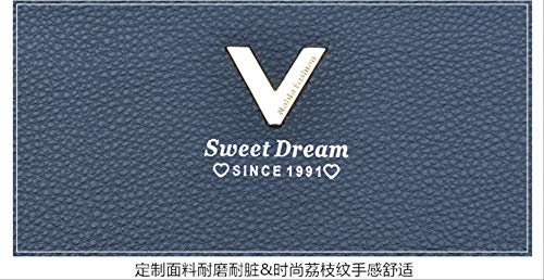 longer Cartera De Mujer con Doble Cremallera, Billetera De Mujer, Billetera Multifunción De Protección RFID De Larga Duración, Billetera De Bolsillo De Múltiples Tarjetas De Gran Capacidad