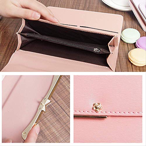 longer Protección RFID Hebilla De Billetera para Mujer Linda Billetera Multifunción Multifunción Billetera Larga De Gran Capacidad para Mujer