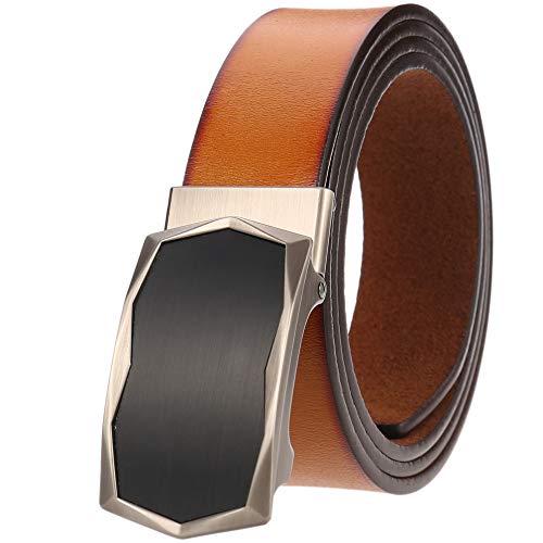 longhua Cinturón Cinturón de Regalo de San Valentín para Hombres Cinturón de Cuero de Piel de Vaca de Dos Capas para Hombres