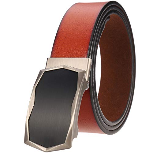 longhua Cinturón Cinturón de Regalo de San Valentín para Hombres Cinturón de Cuero de Piel de Vaca de Dos Capas para Hombres