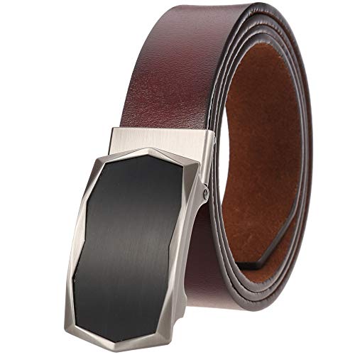 longhua Cinturón Cinturón de Regalo de San Valentín para Hombres Cinturón de Cuero de Piel de Vaca de Dos Capas para Hombres