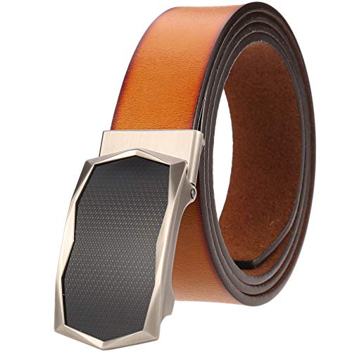 longhua Cinturón Cinturón de Regalo de San Valentín para Hombres Cinturón de Cuero de Piel de Vaca de Dos Capas para Hombres