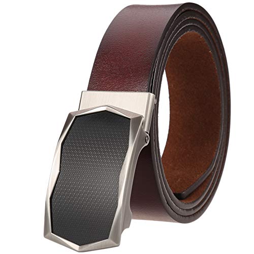 longhua Cinturón Cinturón de Regalo de San Valentín para Hombres Cinturón de Cuero de Piel de Vaca de Dos Capas para Hombres