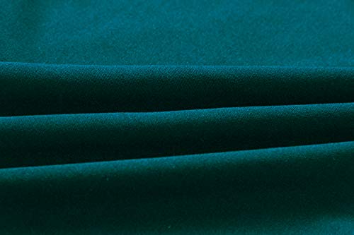 Longwu Mujeres Casual Elegante Cintura Alta Mono de Manga Corta Pantalones de Pierna Ancha Ocasionales Mamelucos Sueltos con cinturón Lago Azul-M