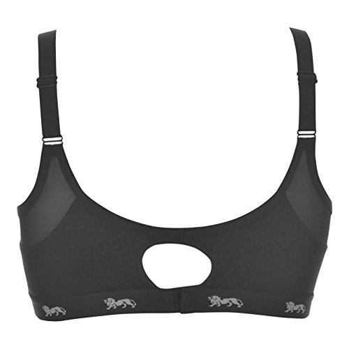 Lonsdale - Sujetador deportivo para mujer, ajustable, color negro, talla 38 C