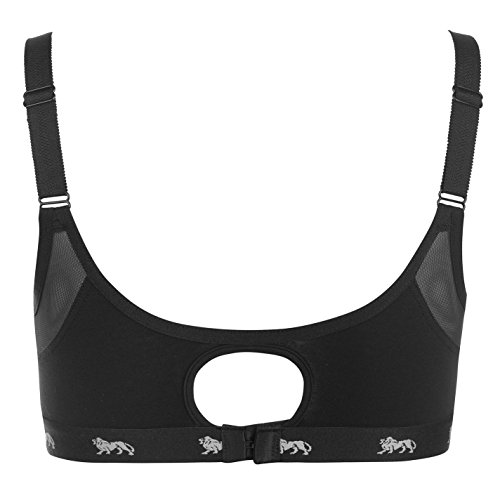 Lonsdale - Sujetador deportivo para mujer, ajustable, color negro, talla 38 C