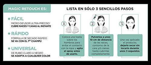 L'Oréal Paris Magic Retouch Spray Retoca Raices y Canas para Pelo Castaño Oscuro - 75 ml