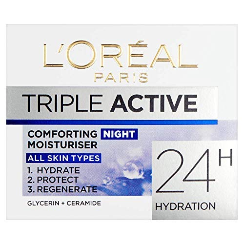 L'oreal - Triple active night, crema hidratante de noche, 50 ml
