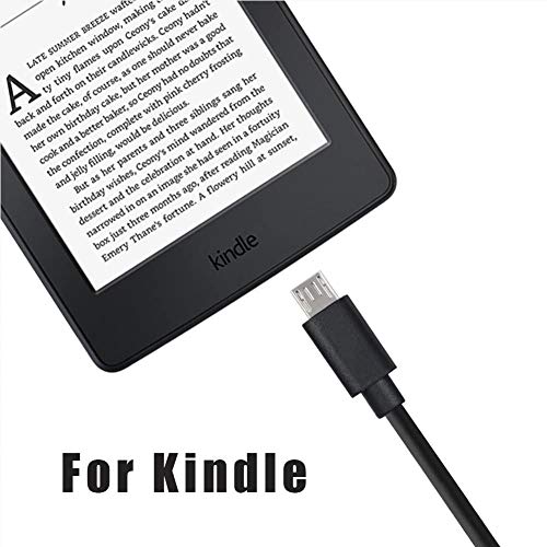 Lote de 2 Cargadores USB de Repuesto para Tablets Incendio Kindle eReaders, Fire HD 8 HD 10, Kindle Paperwhite Viaje Oasis y Otros Dispositivos (3.3ft)