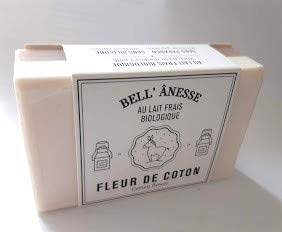 Lote de 2 Jabón leche Fresco organico de burra organico Perfume flor de algodón- doble cara dolce i exfoliante 125gr