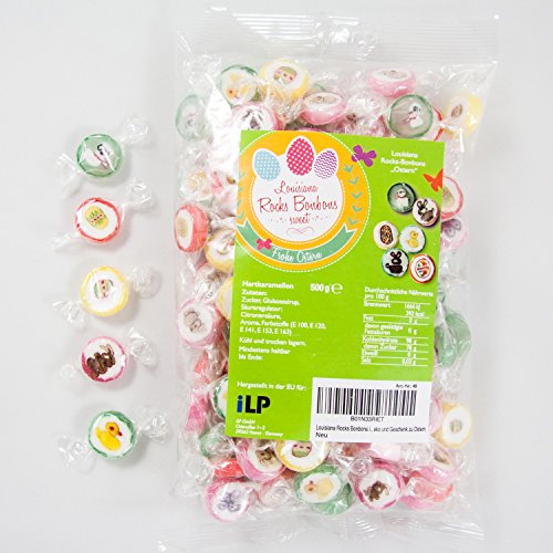 Louisiana WeddingTree Bonbons en diseño de Pascua – 500 g Rocks caramelos envueltos a mano dulces paquete grande – decoración de mesa para Pascua
