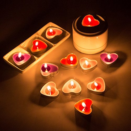 Love Heart Shape Tealights Velas de amor a granel flotante sin humo perfumadas velas románticas San Valentín día de la madre de la boda de navidad decoración de la fiesta de cumpleaños 3.8 * 3.8 * 1cm