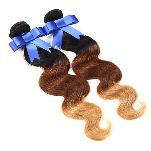 Lovenea adorno para entrada de 7 A de grado diseño del espacio del cuerpo de la Malasio pelo ondulado con mechas con el libre diseño con onda en forma para el pelo en forma de zigzag paquetes de y cierre de 4 piezas/mucho más