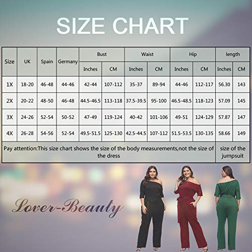 Lover-Beauty Mono Mujer Talla Grande Casual Un Hombro Asimétrico Cintura Alta Vendaje Top Ajustado Pantalones Largo Manga Media Verano Negro