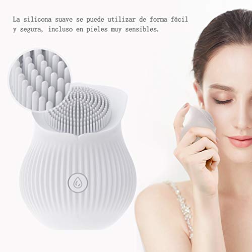 Lovey Angel Cepillo de limpieza facial ultrasónico, batería recargable, carga magnética y 10 modos diferentes de limpieza para el cuidado facial contra poros profundos
