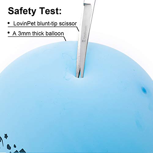 LovinPet 7.5"Zurdos/Diestros Mascota Curvada Tijera para Perros/Punta Roma De Seguridad Cizalla para Perros De Aseo para Perros Y Gatos (Uso Fácil)