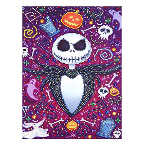 LQH Cráneo de Halloween 5D Diamante Especiales de la Pintura del Bordado de la Costura del Rhinestone Crystal Craft Kit de Punto de Cruz de Bricolaje