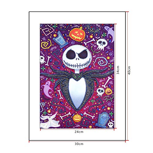 LQH Cráneo de Halloween 5D Diamante Especiales de la Pintura del Bordado de la Costura del Rhinestone Crystal Craft Kit de Punto de Cruz de Bricolaje