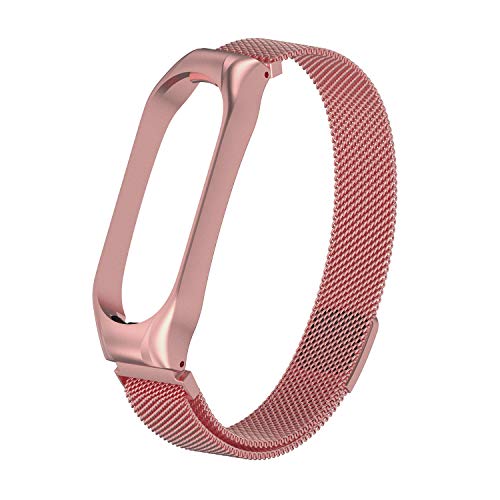 Lsnisni? ? Estilo de Cadena de Acero Inoxidable Pulsera Correa de Reloj Elegante para Xiaomi Mi Band 3 & Xiaomi Mi Band 4