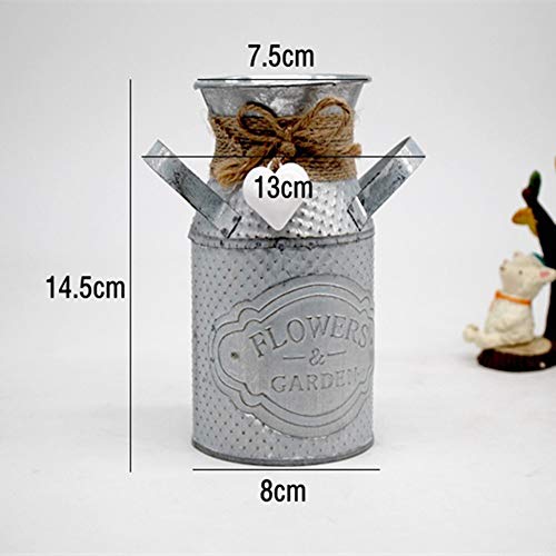 LSX Manualidades de Metal - Macetas para Plantas Hogar Retro Salón Decoraciones de Escritorio Balcón Jardín Jardín Suculentas Macetas para Flores