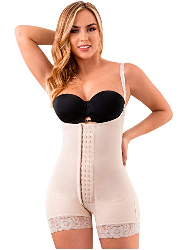 LT. Rose 21113 Fajas Colombianas Reductoras Adelgazantes Postparto para Mujer Beige S