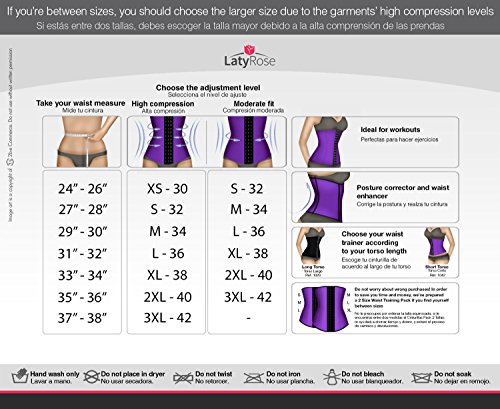 LT.ROSE Faja Deportiva 1020 Corsé Mujer Fajas Colombianas Negro S