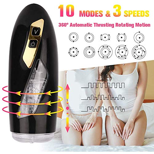 LucaSng Māştừrbádør Ṁäșcûlīno con Rotación y Empuje Aûtomático Māştừrbádør Hőmbrę Electrico Vībrạdóres para Hőmbręs Vágǐna 3D Rèalīsta con 10 Modos de Masaje Jųġuęte Sęxừàl para Hőmbrę