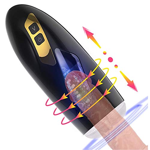 LucaSng Māştừrbádør Ṁäșcûlīno con Rotación y Empuje Aûtomático Māştừrbádør Hőmbrę Electrico Vībrạdóres para Hőmbręs Vágǐna 3D Rèalīsta con 10 Modos de Masaje Jųġuęte Sęxừàl para Hőmbrę