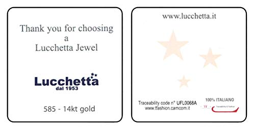 Lucchetta Joyas - Colgante de Oro Amarillo aniversario de 18 años para Nina, Regalo de niña de dieciocho años Cumpleaños sin cadena (disponible para la compra por separado)