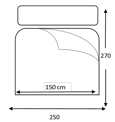 Lucena Cantos - Edredón Nórdico LÍNEA, 400 grs. (Marrón (Choco), Cama 150, 250x270)