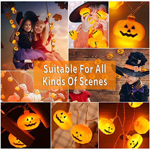 Luces LED de cadena, innislink Calabaza Luces de Cadena 2m 20 LED Lámpara Batería Luces de Hada Cadena Decoración de bricolaje para Halloween Boda Fiesta De Cumpleaños Navidad Jardines Festivales