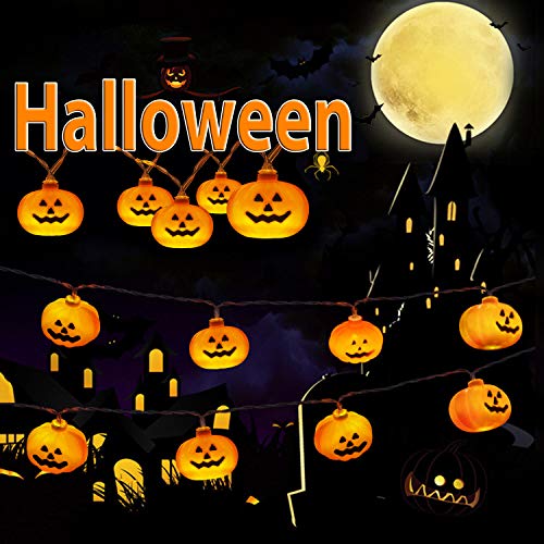 Luces LED de cadena, innislink Calabaza Luces de Cadena 2m 20 LED Lámpara Batería Luces de Hada Cadena Decoración de bricolaje para Halloween Boda Fiesta De Cumpleaños Navidad Jardines Festivales