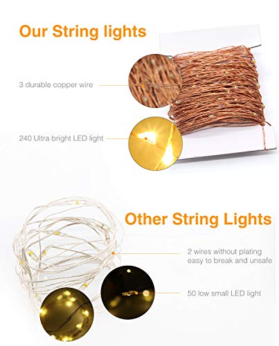 Luces Navidad USB 12M 120 LED, Litogo Guirnaldas Luces LED luces decorativas habitacion Impermeable cadena de luces Decorativas para Habitacion Arbol Navidad Interior y Exterior, Boda, Fiesta, Balcón