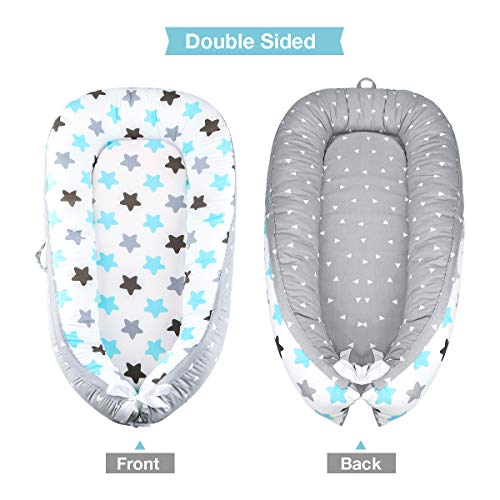 Luchild Nido Bebé Recién Nacido, Reductor de Cuna Nidos, Cama cana nido de viaje Doble Caras para bebe dormir