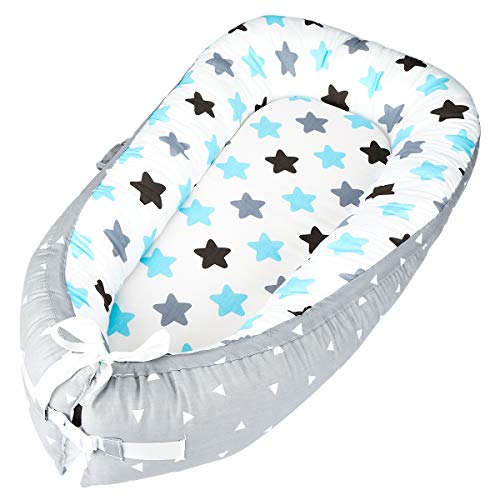 Luchild Nido Bebé Recién Nacido, Reductor de Cuna Nidos, Cama cana nido de viaje Doble Caras para bebe dormir
