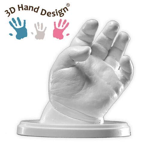 Lucky Hands® Huellas en 3D | Improntas Mano | Idea de Regalo para el Día de la Madre (A: 0-6 Meses | sin Accesorios, 4-6 moldes)