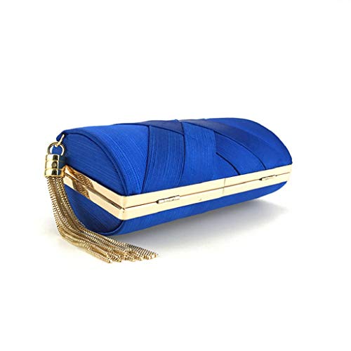 Luckycat Ceremonia de mujer de embrague, Bolso de mano de noche Bolso de mano con estilo Mini Bolso de hombro de Bling de SatéN Cadena Fiesta Fiesta Cóctel con Borla Banquete Fiesta de baile boda