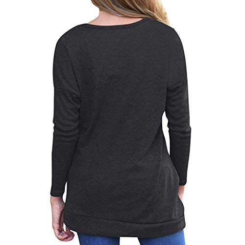 Luckycat Mujer Camiseta Manga Larga Empalme Blusa Tops otoño Invierno Ropa Blusa Mujer Manga Larga con Impresión del Corazón Camisas Elegante Shirts Color Sólido Camisetas Pullover Tops