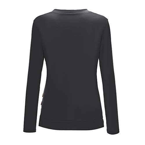 Luckycat Mujer Camiseta Manga Larga Empalme Blusa Tops otoño Invierno Ropa Blusa Mujer Manga Larga con Impresión del Corazón Camisas Elegante Shirts Color Sólido Camisetas Pullover Tops