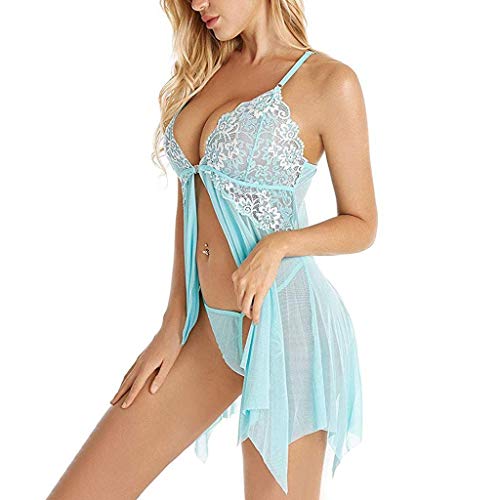 Luckycat Mujeres Conjunto De Lencería Tentación Babydoll con Medias Dormitorio Lingerie Cosplay Ropa de Dormir Mujeres Lencería Bodies Ropa de Dormir para Vestido Romántico de Compromiso