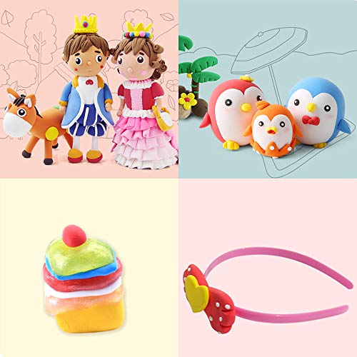 Luclay 30 Colores Arcilla Seca al Aire, Arcilla de Modelado Ultraligero, Magic Clay Artist Studio Toy, Arcilla y Masa de Modelado no tóxico, Arte Creativo DIY Crafts, Regalo para niños