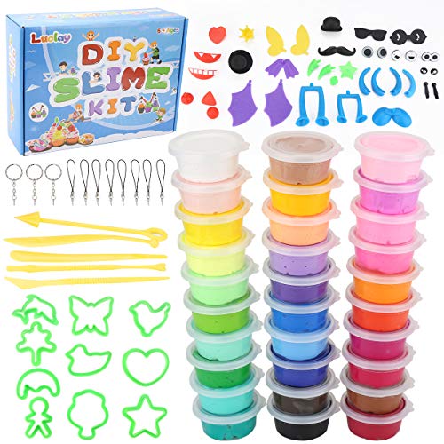 Luclay 30 Colores Arcilla Seca al Aire, Arcilla de Modelado Ultraligero, Magic Clay Artist Studio Toy, Arcilla y Masa de Modelado no tóxico, Arte Creativo DIY Crafts, Regalo para niños