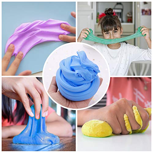 Luclay Fluffy Slime Putty Slime, 4 Paquetes Kit de Limo de Mantequilla Suave Juguetes para aliviar el estrés para niños Adolescentes Adultos para aliviar el estrés, Ejercicios de Manos y Dedos