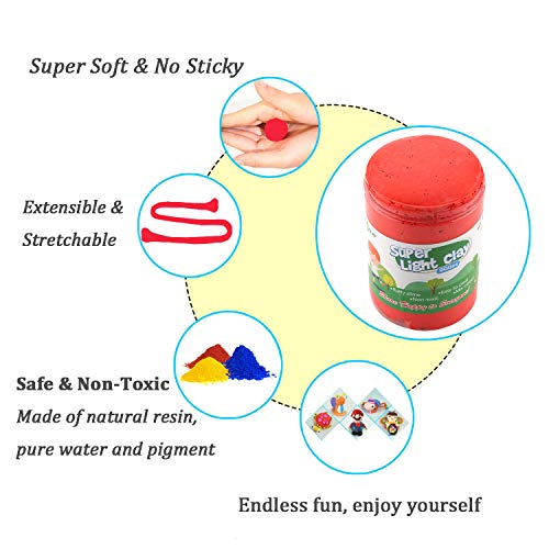 Luclay Hornada del Horno DIY Arcilla Colorida Suave Seguro y no tóxico moldeo Artesanal Conjunto Fluffy Floam Slime