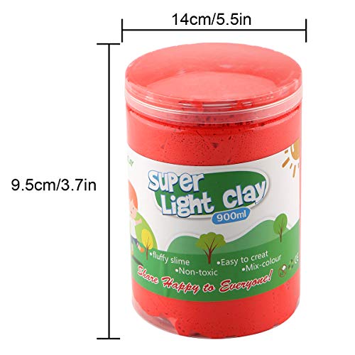 Luclay Hornada del Horno DIY Arcilla Colorida Suave Seguro y no tóxico moldeo Artesanal Conjunto Fluffy Floam Slime